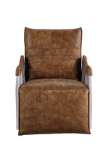 Qalurne Two Tone Mocha Top Grain Leather & Aluminum Recliner