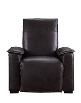 Nernoss Dark Top Grain Brown Leather & Aluminum Recliner