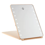 Touch Pad Rechargeable LED Makeup Mirror with Flip Cover