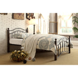 Averny Black/Brown Twin Metal Platfom Bed