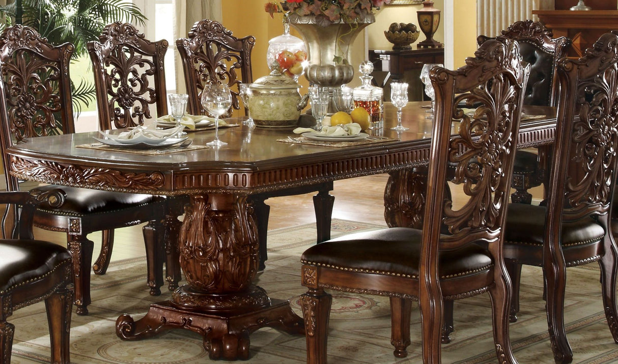 Vendome Cherry Rectangular Double Pedestal Dining Room Set