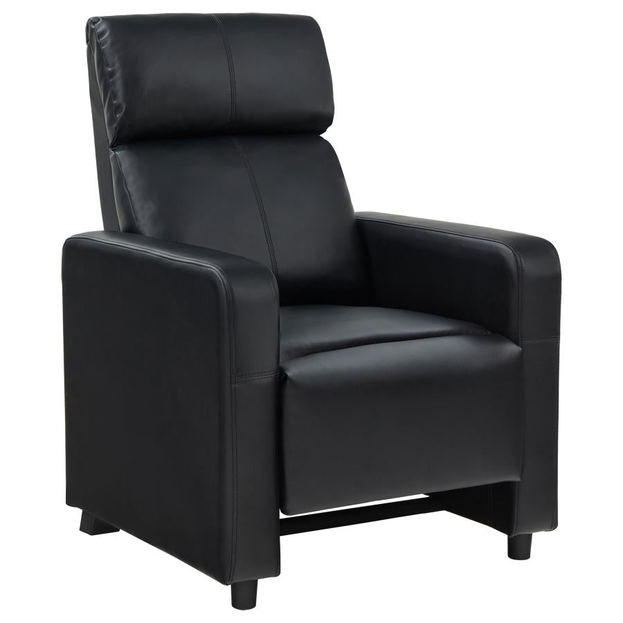 Toohey Black Upholstered Tufted Recliner Living Room Set