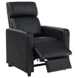 Toohey Black Upholstered Tufted Recliner Living Room Set