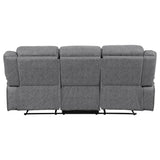 Higgins Pillow Top Arm Upholstered Motion Sofa Grey