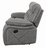 Higgins Pillow Top Arm Upholstered Motion Sofa Grey