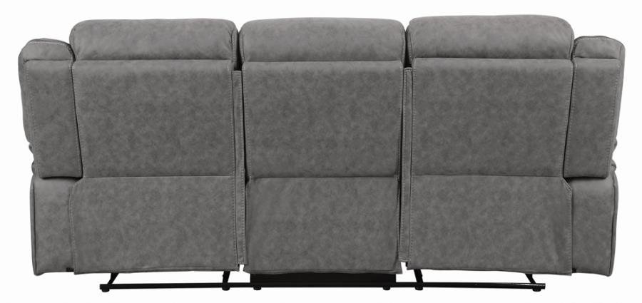 Higgins Pillow Top Arm Upholstered Motion Sofa Grey