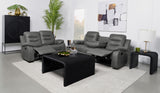 Nova Dark Grey 2-Piece Upholstered Padded Arm Sofa Set