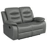 Nova Dark Grey 2-Piece Upholstered Padded Arm Sofa Set