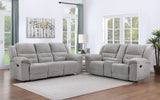 Gilson Grey 2-Piece Chenille Upholstered Sofa Set