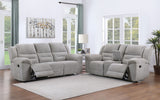 Gilson Grey 2-Piece Chenille Upholstered Sofa Set