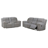 Gilson Grey 2-Piece Chenille Upholstered Sofa Set