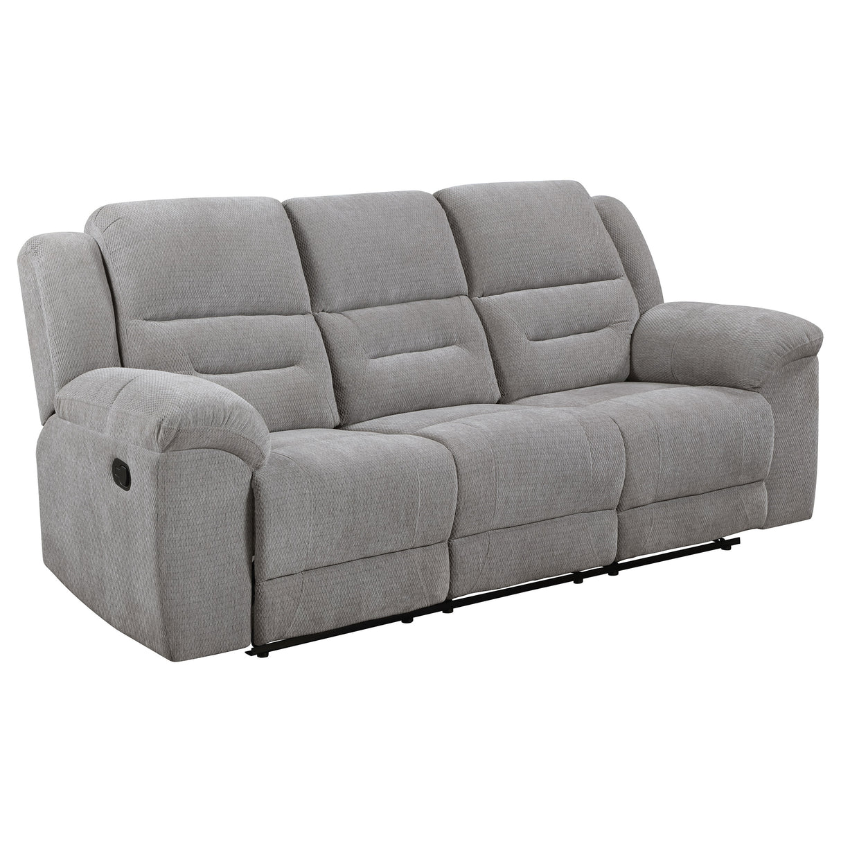 Gilson Grey 2-Piece Chenille Upholstered Sofa Set