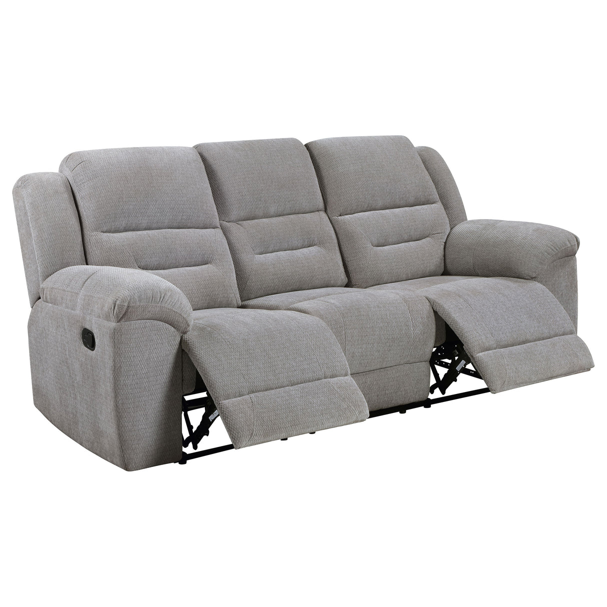 Gilson Grey 2-Piece Chenille Upholstered Sofa Set