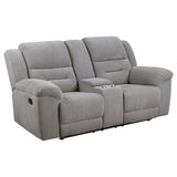 Gilson Grey 2-Piece Chenille Upholstered Sofa Set