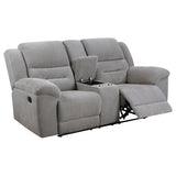 Gilson Grey 2-Piece Chenille Upholstered Sofa Set