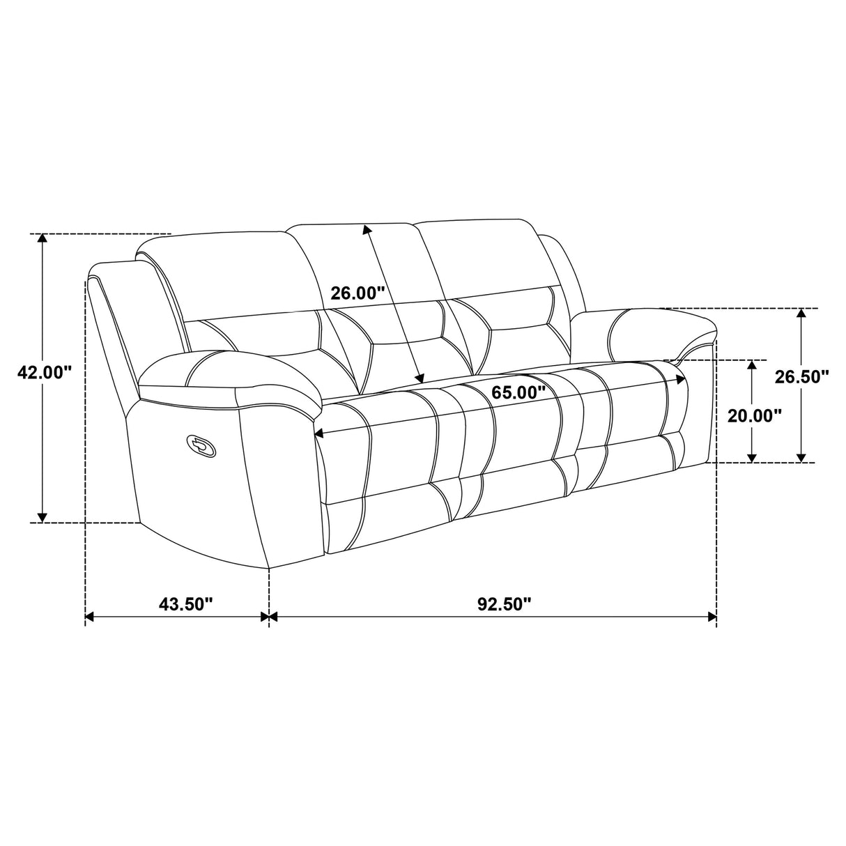 Gilson Grey 2-Piece Chenille Upholstered Sofa Set