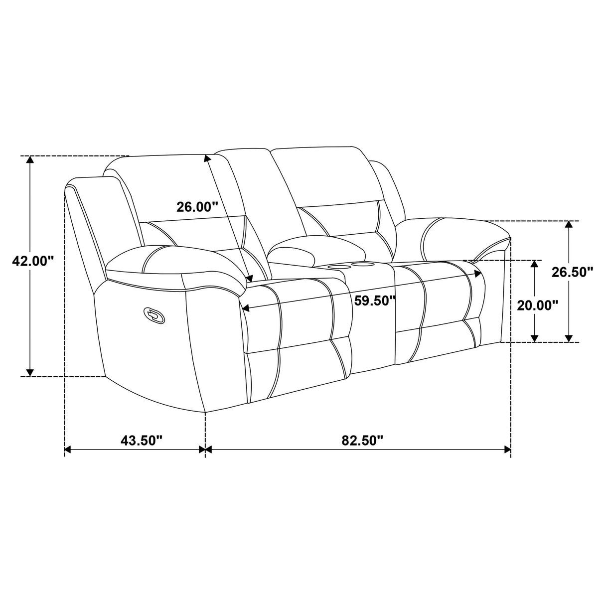 Gilson Grey 2-Piece Chenille Upholstered Sofa Set