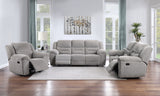 Gilson Grey 3-Piece Chenille Upholstered Sofa Set