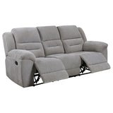 Gilson Grey 3-Piece Chenille Upholstered Sofa Set