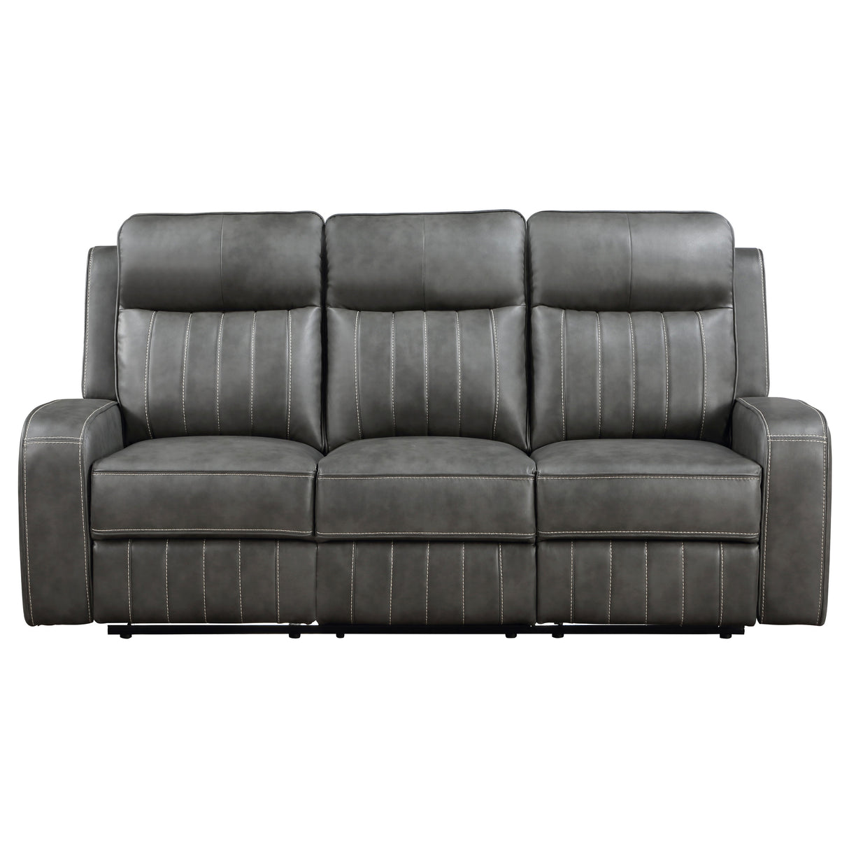 Raelynn Grey 2-Piece Upholstered Reclining Sofa Set