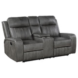 Raelynn Grey 2-Piece Upholstered Reclining Sofa Set