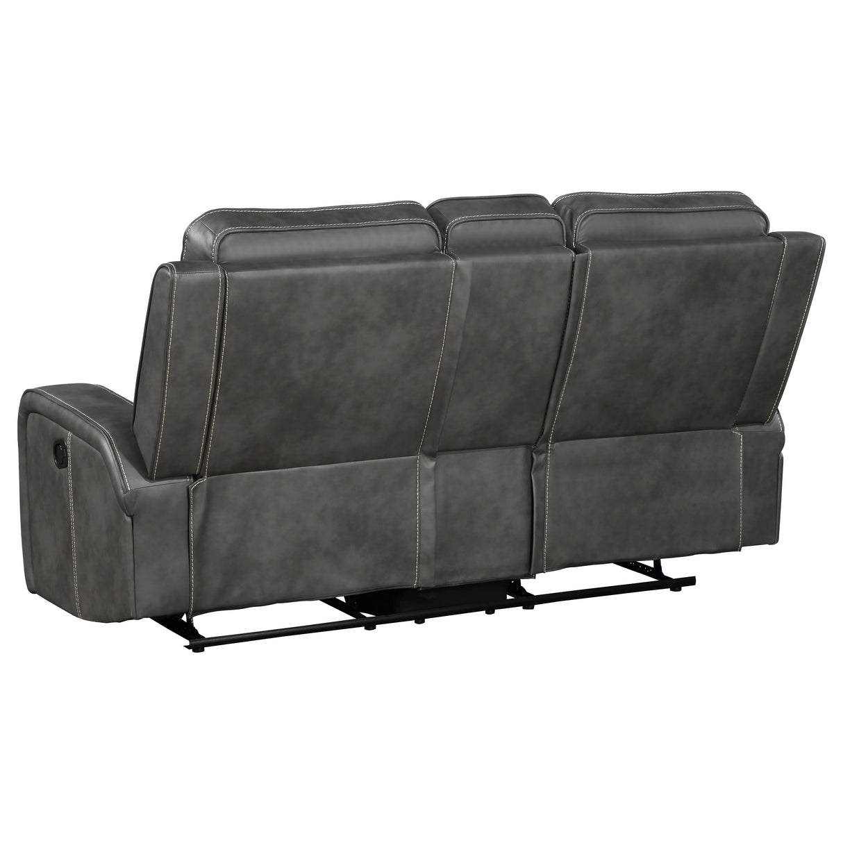 Raelynn Grey 2-Piece Upholstered Reclining Sofa Set