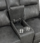 Raelynn Grey 2-Piece Upholstered Reclining Sofa Set