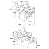 Raelynn Grey 2-Piece Upholstered Reclining Sofa Set