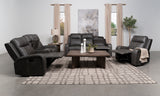 Raelynn Grey 3-Piece Upholstered Reclining Sofa Set