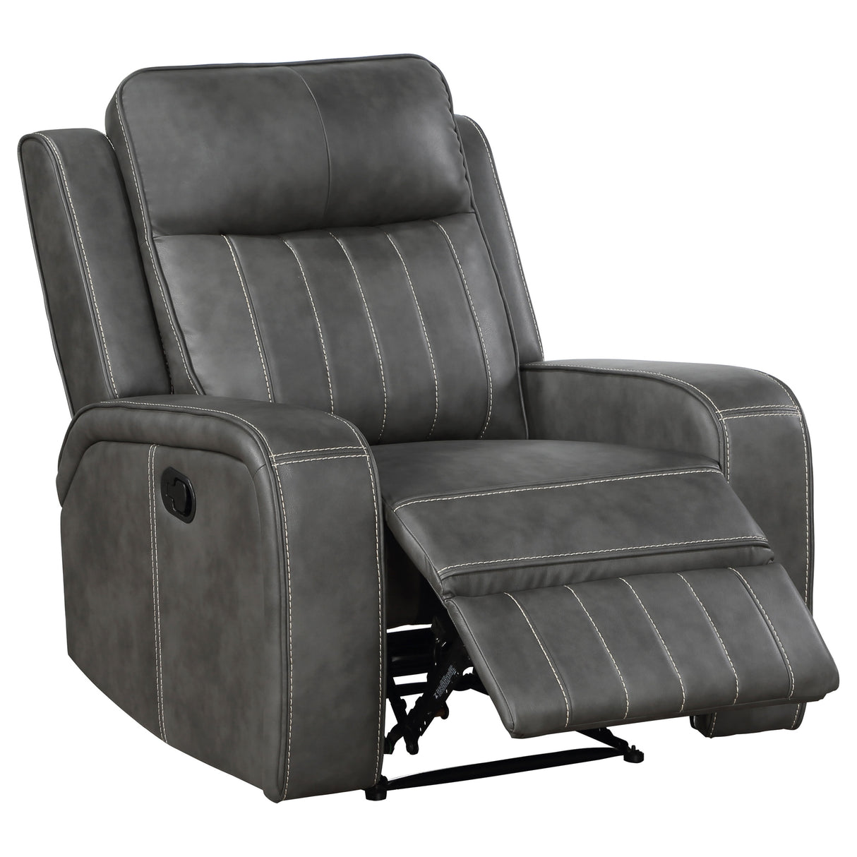 Raelynn Grey 3-Piece Upholstered Reclining Sofa Set