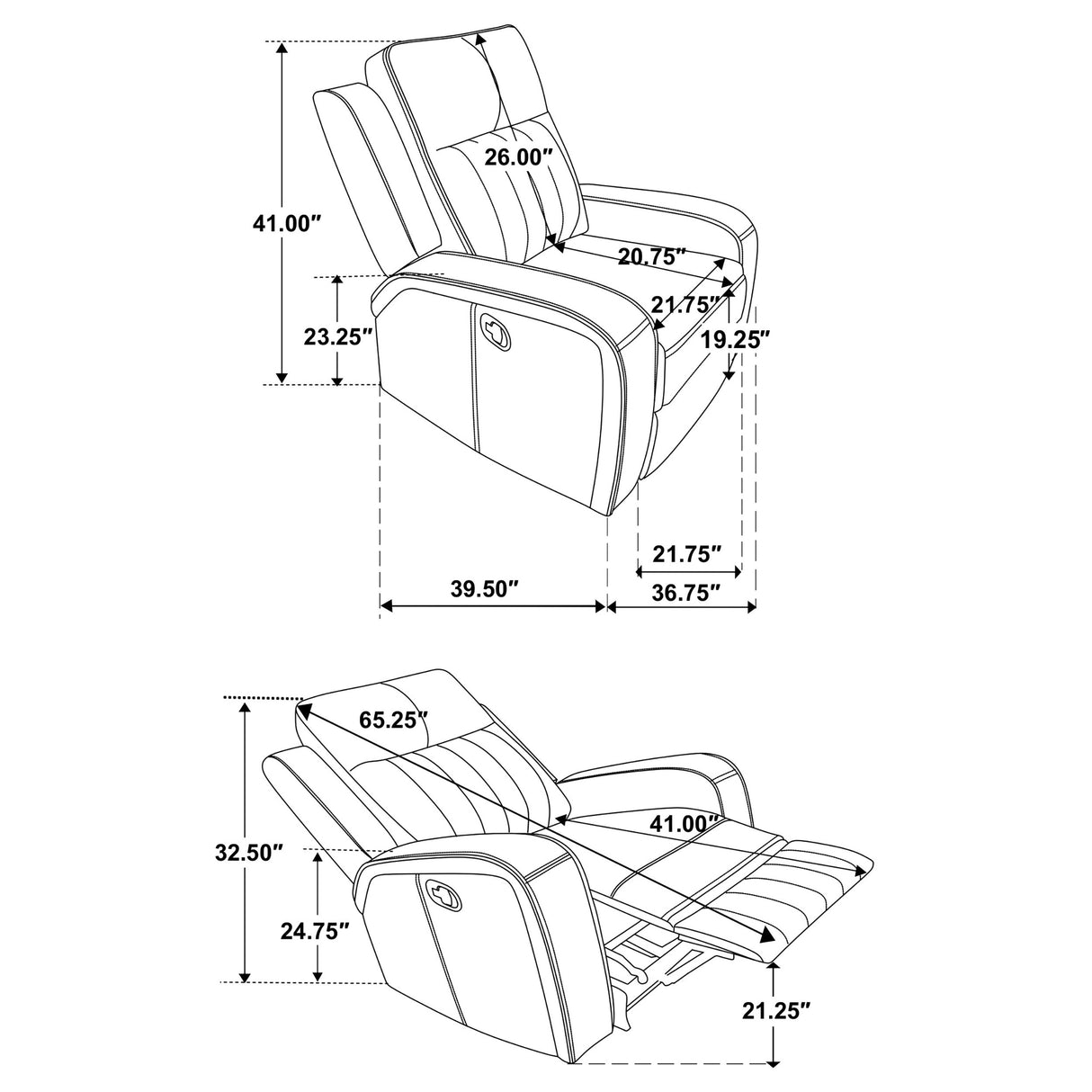 Raelynn Grey 3-Piece Upholstered Reclining Sofa Set