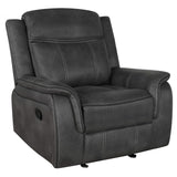 Lawrence Charcoal 3-Piece Upholstered Reclining Sofa Set