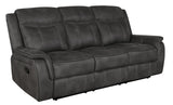 Lawrence Charcoal 3-Piece Upholstered Reclining Sofa Set