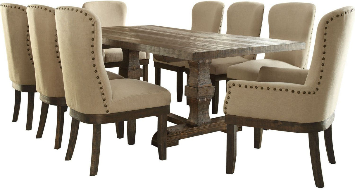 Landon Salvage Brown Extendable Dining Room Set