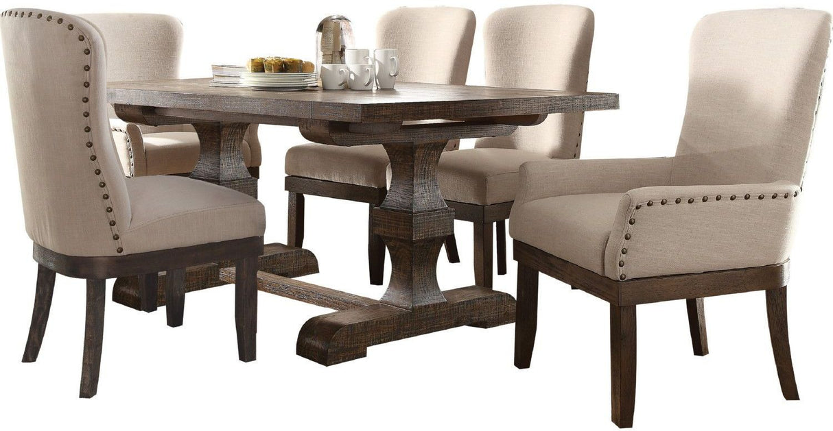 Landon Salvage Brown Extendable Dining Room Set