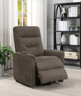 Henrietta Power Lift Recliner With Storage Pocket Brown