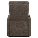 Henrietta Power Lift Recliner With Storage Pocket Brown