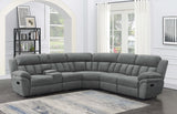 Bahrain Charcoal 6-Piece Modular Reclining Sectional Sofa