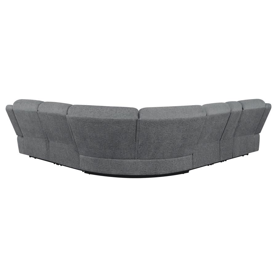 Bahrain Charcoal 6-Piece Modular Reclining Sectional Sofa