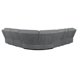 Bahrain Charcoal 6-Piece Modular Reclining Sectional Sofa