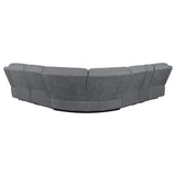 Bahrain Charcoal 6-Piece Modular Reclining Sectional Sofa