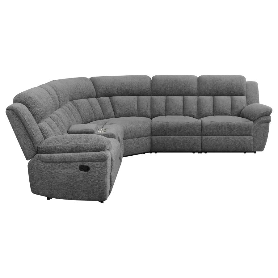 Bahrain Charcoal 6-Piece Modular Reclining Sectional Sofa