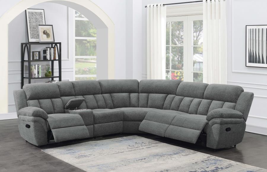 Bahrain Charcoal 6-Piece Modular Reclining Sectional Sofa