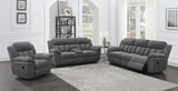 Bahrain Charcoal Upholstered Motion Sofa