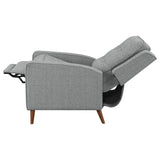 Davidson Upholstered Tufted Push Back Recliner Grey