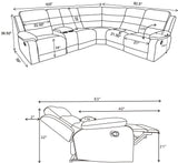 David Smoke Upholstered Reclining Sectional Sofa