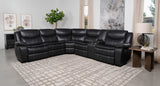 Sycamore Dark Grey Upholstered Power Reclining Sectional Sofa