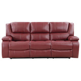 Camila Red 2-Piece Upholstered Reclining Sofa Set