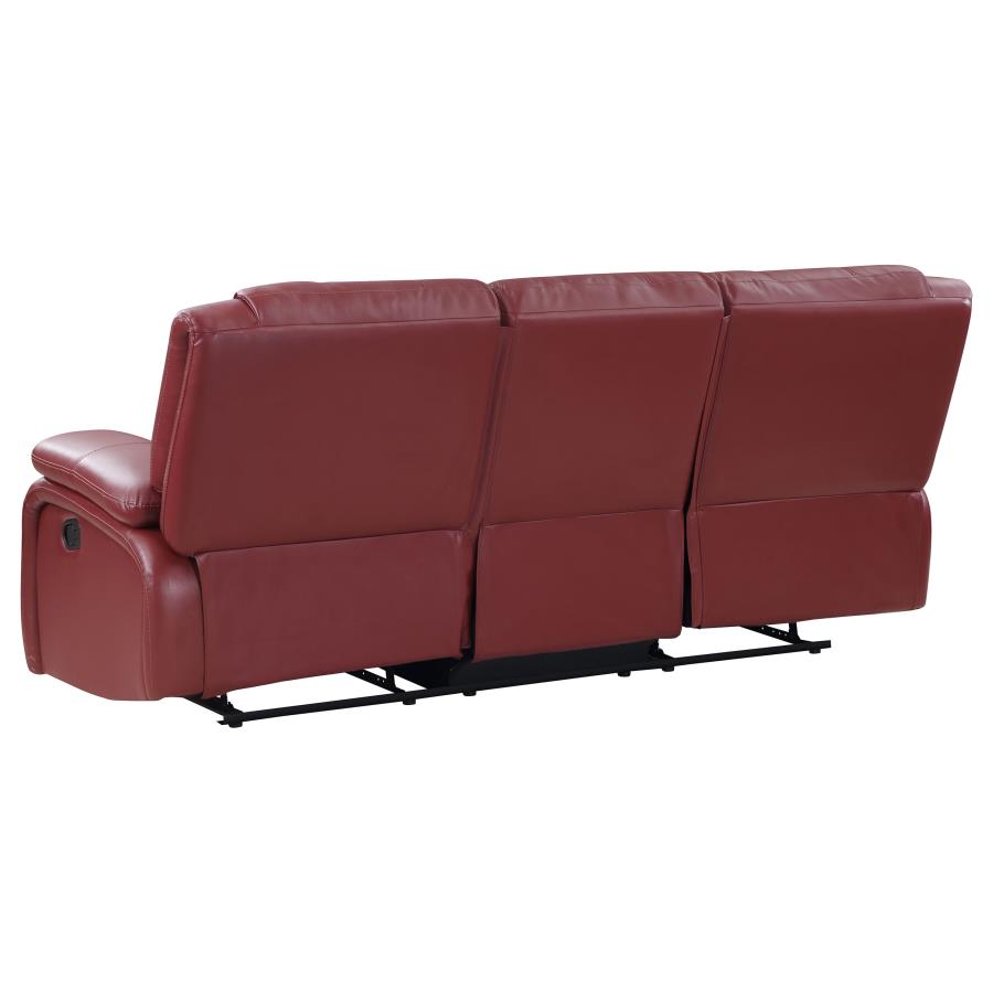 Camila Red 2-Piece Upholstered Reclining Sofa Set