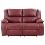 Camila Red 2-Piece Upholstered Reclining Sofa Set